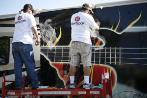 Gene Simmons RV Vehicle Wrap Installation