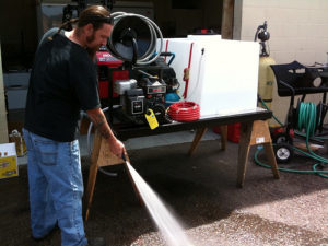 Testing Mobile Auto Detailing Skid Mount Unit