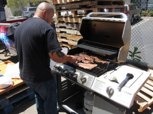 Grilling at lunch