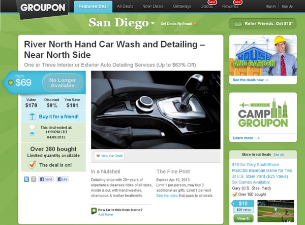 Groupon for Detailing