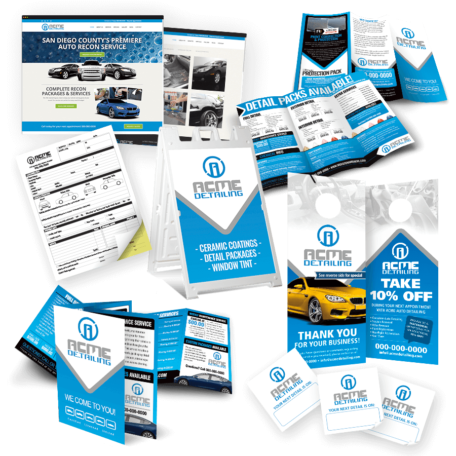 Rightlook auto detailing marketing and branding turnkey design