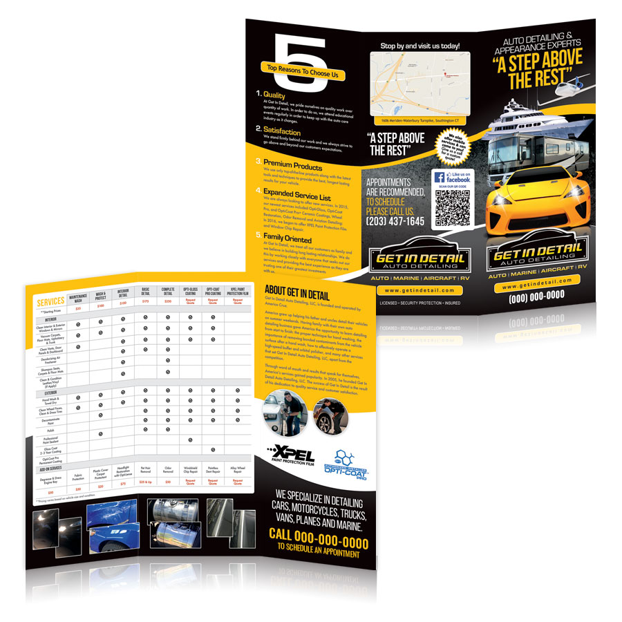Rightlook Marketing Auto Appearance Custom Brochure Design