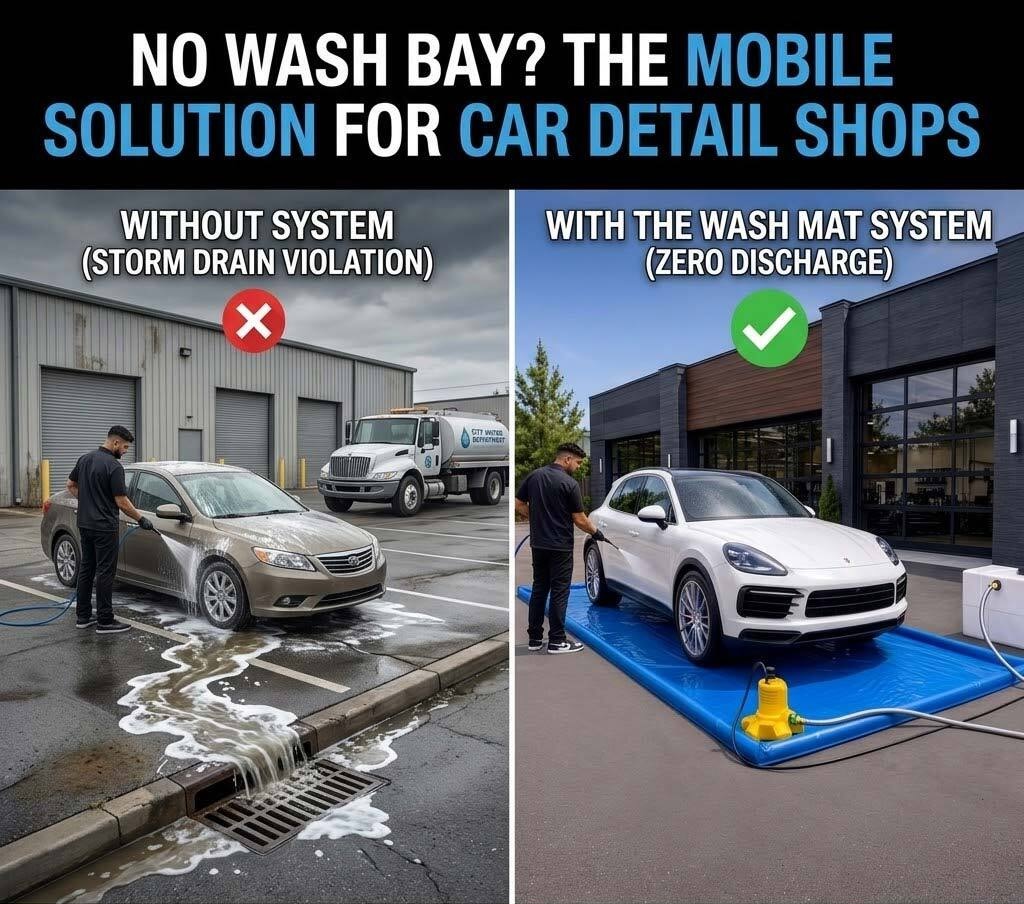 How Detail Shops and Mobile Detailers Wash Vehicles Without Proper Drainage.