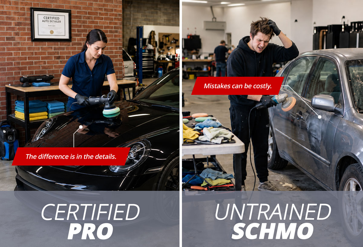 Auto detailing training and certificate of completion for aspiring professional detailers