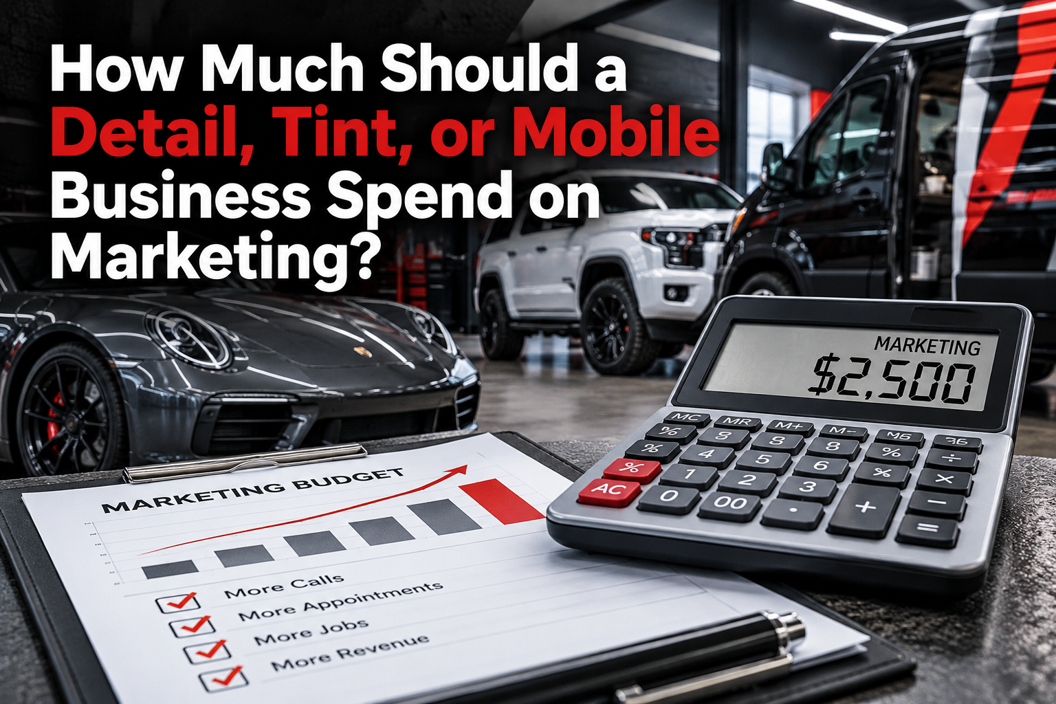 How much should a detailing business spend on marketing?